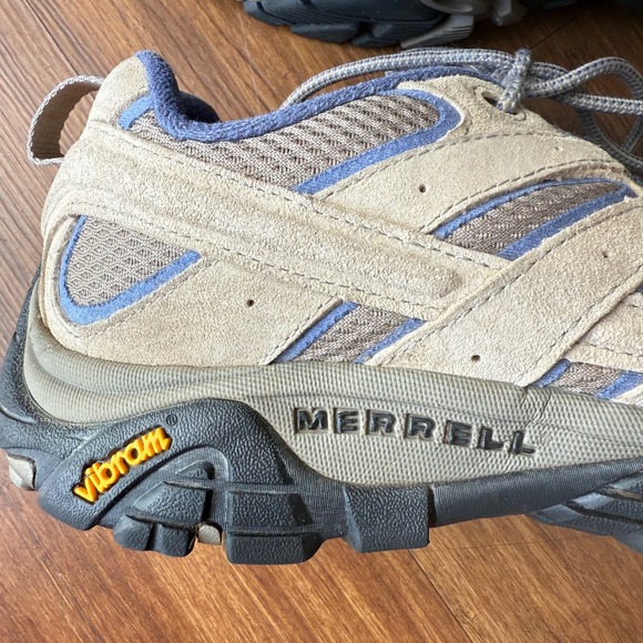 Merrell Moab 2 Vent Hiking Shoes Womens 11 Gray Blue Ventilator Lace Up Low Top - Picture 3 of 11